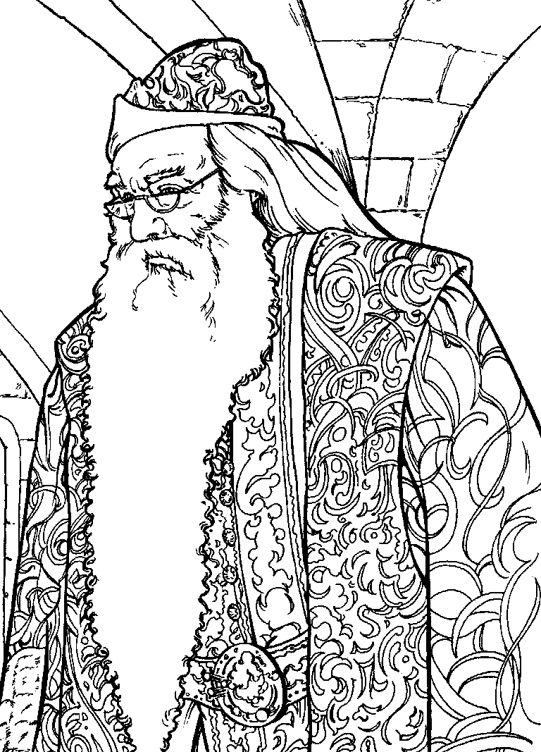 Plansa de colorat cu Harry Potter 138 44